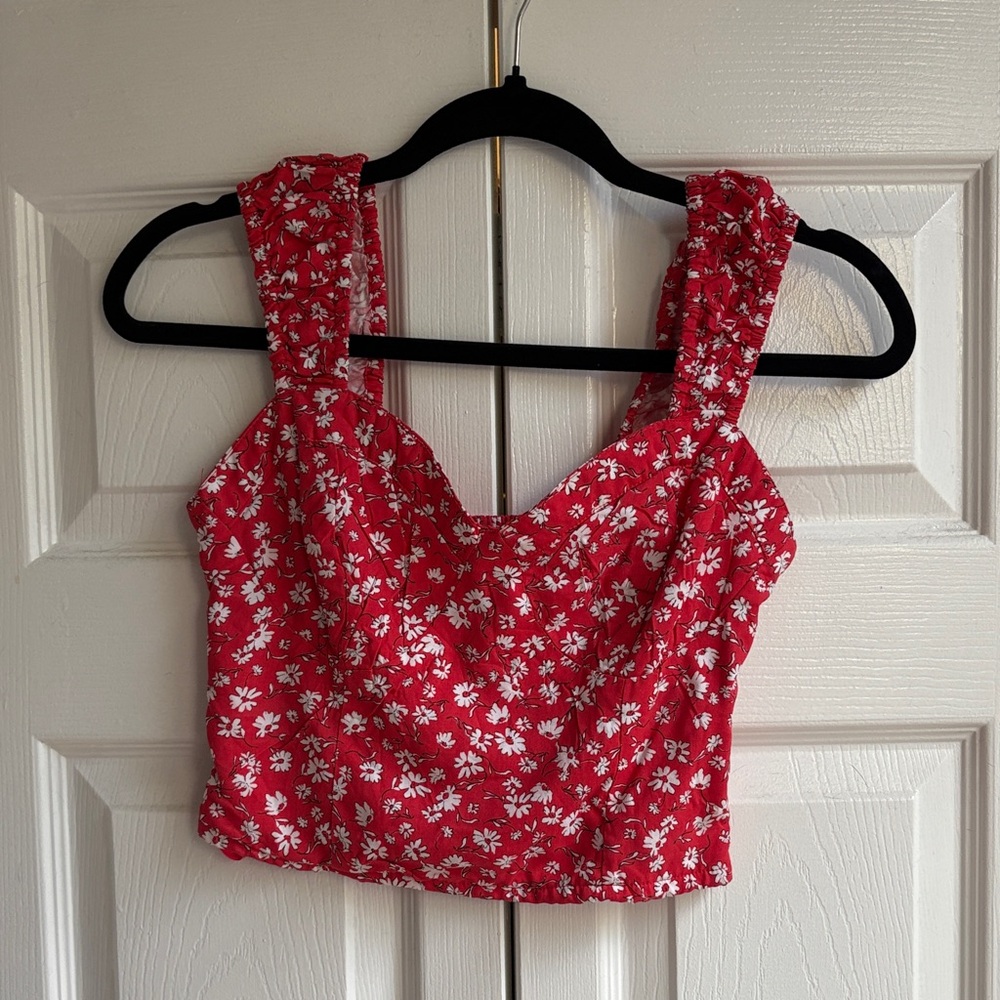 Floral Red Women's Top